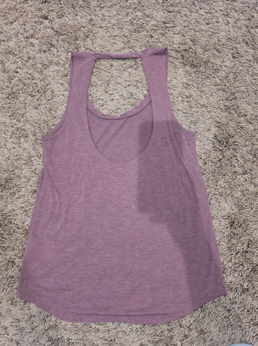 Nike Dri-FIT Women's Heathered Mauve Racerback Tank Top XS Workout Athletic - Picture 2 of 6